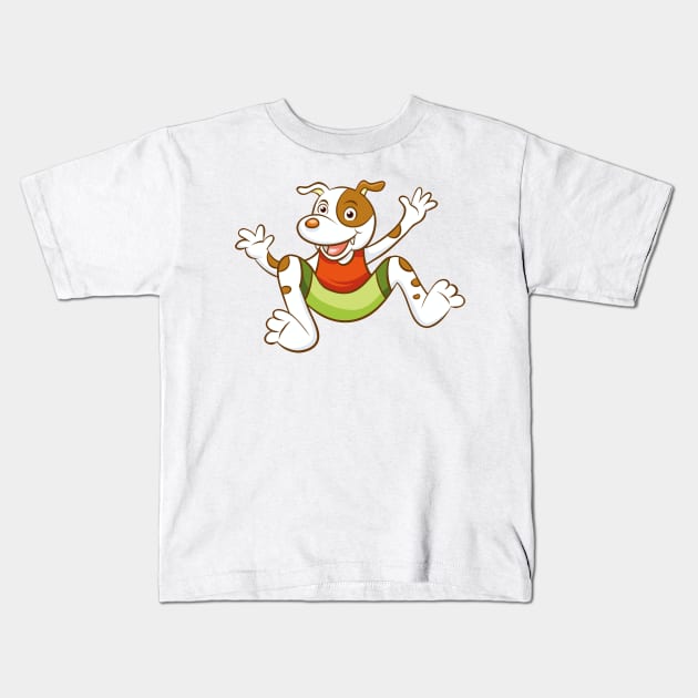 Happy Little Friends #3 Kids T-Shirt by LeonLedesma